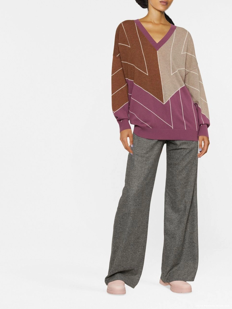 Cheap McCartney jumper Women geometric-jacquard knit Stella 0703